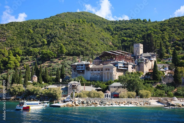 Obraz Docheiariou monastery - is an Eastern Orthodox monastery at the monastic state of Mount Athos in Greece