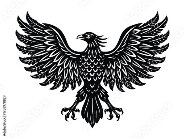 Obraz eagle with wings full vector file
