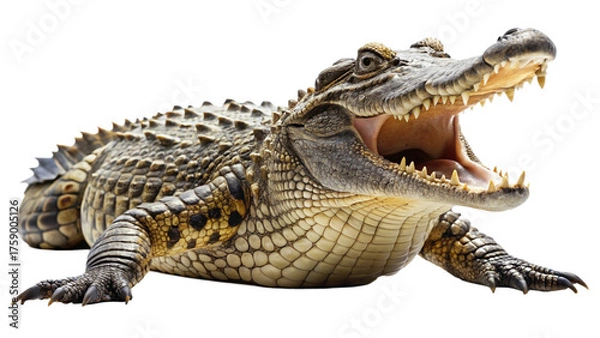 Fototapeta crocodile isolated on white background