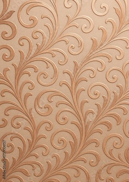 Fototapeta Elegant embossed floral pattern