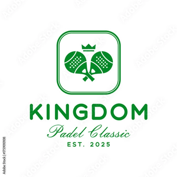 Fototapeta Vintage Retro Padel Club Emblem Badge Logo Design with Classic and Luxury Vibes.