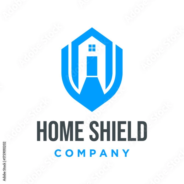 Obraz Smart House Home Shield Security Logo Template Design