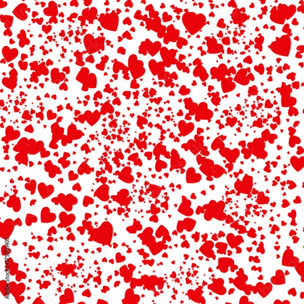 Fototapeta vector background with red hearts
