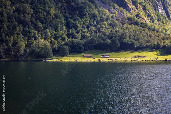 Fototapeta Scenic views near Bakka, Norway