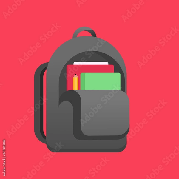Obraz School bag vector illustration