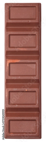Fototapeta vegan chocolate candy bar with no shadow isolated on transparent background
