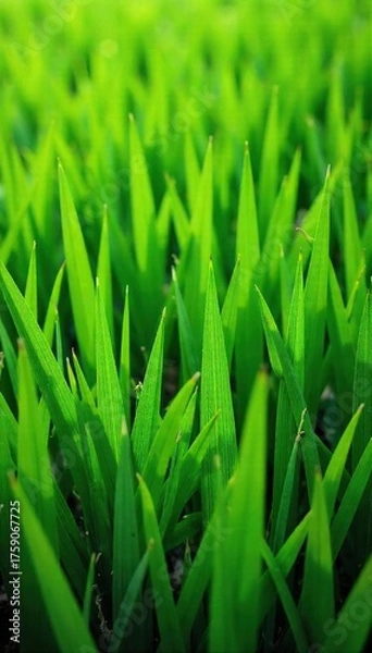 Obraz Vibrant Lush Green Grass Background Perfect Spring & Summer Imagery for Websites, Presentations, and More