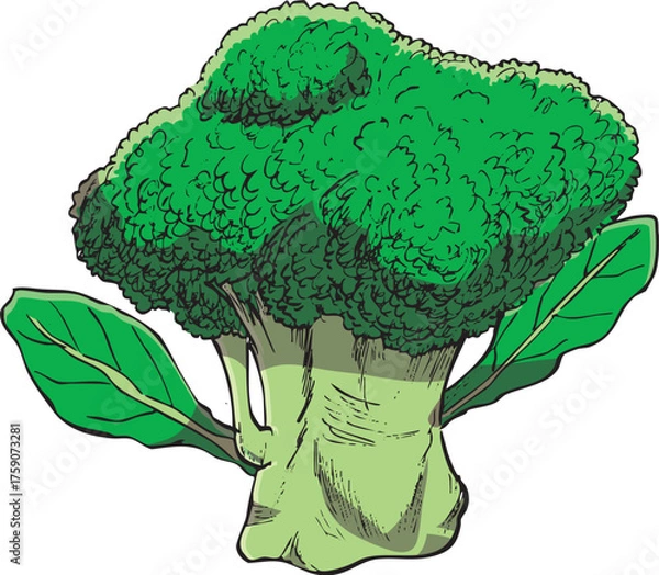 Fototapeta ブロッコリー　イラスト　カラー
