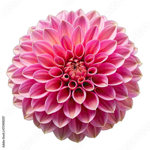 Obraz pink dahlia isolated on white