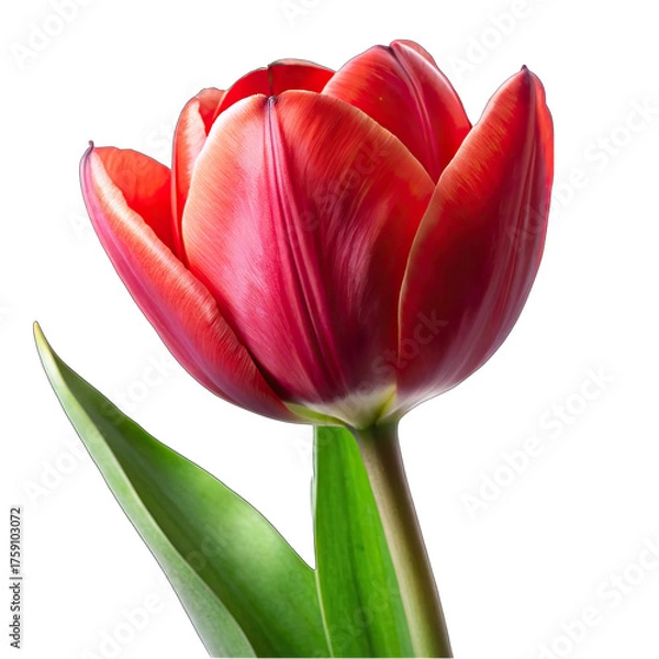 Obraz red tulip isolated on white