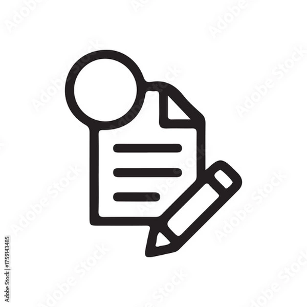 Obraz folder icon with magnifying glass