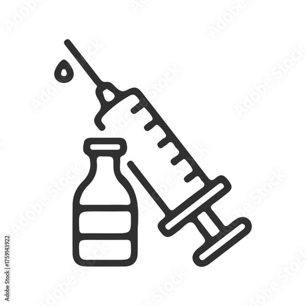Obraz Medical Injection and Vaccine Symbol Illustration