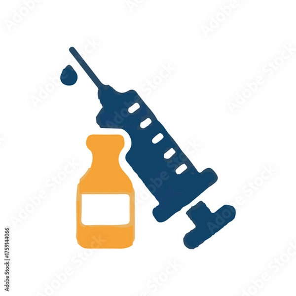 Obraz Medical Injection and Vaccine Symbol Illustration