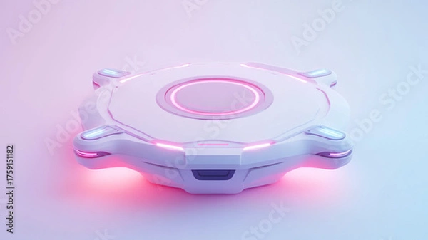 Fototapeta 3D Futuristic Drone with Glowing Lights