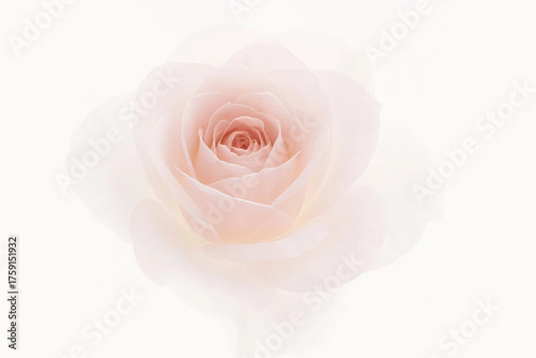 Obraz Ethereal rose unfolding in soft pastel hues, radiating beauty