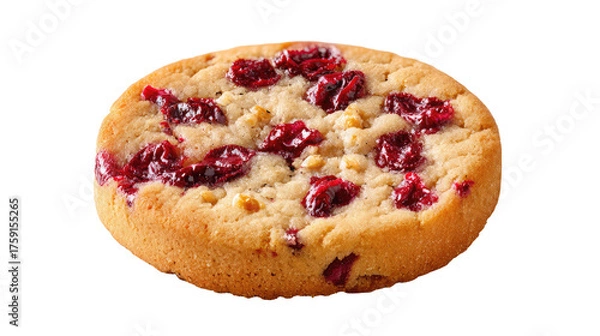 Obraz Delicious Cranberry White Chocolate Cookie with Golden Crust