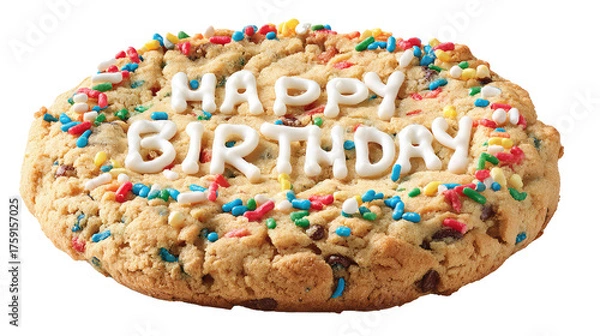 Obraz Happy Birthday Cookie with Sprinkles