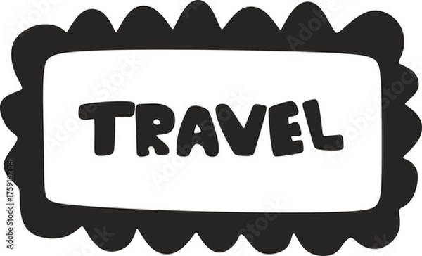 Fototapeta Hand Drawn Doodle Travel Element