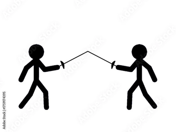 Obraz Fencing opponents