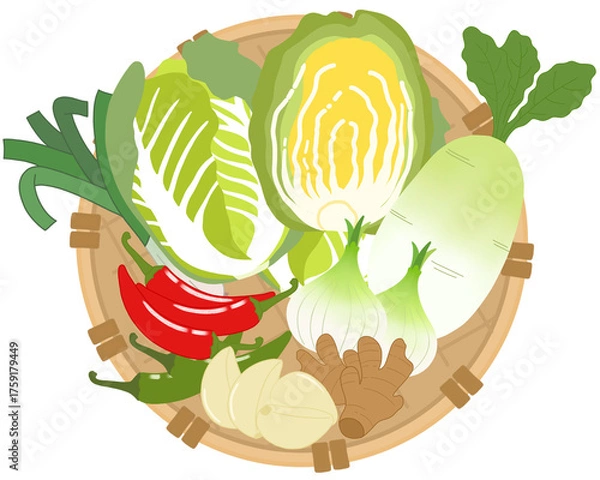 Fototapeta 김치 재료