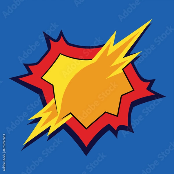 Obraz freeze frame pop out animation  comic style .eps