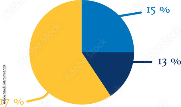 Obraz Colorful business pie chart data visualization