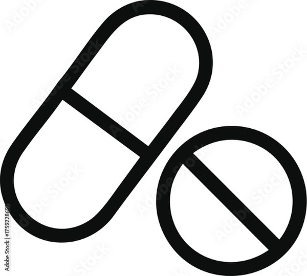 Fototapeta isolated vector illustration of a pair of shoes and a medical stethoscope icon