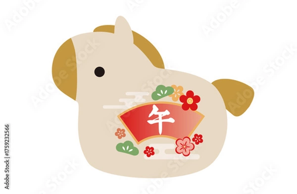 Fototapeta 午の土鈴　干支の置物