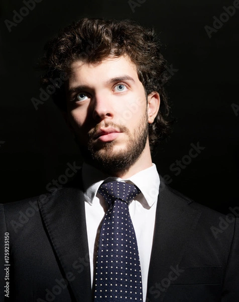 Obraz Sguardo maschile con occhi azzurri