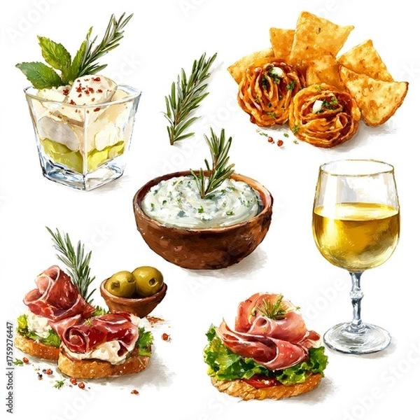 Fototapeta food and drink appetizers 