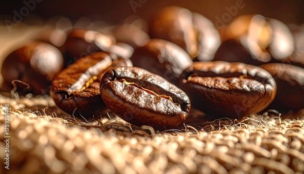 Fototapeta coffee beans close up