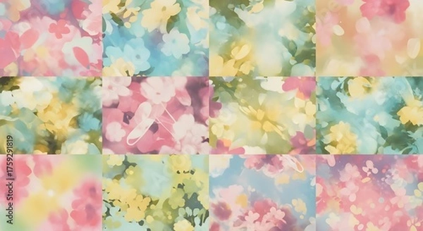 Obraz abstract watercolor background with flowers