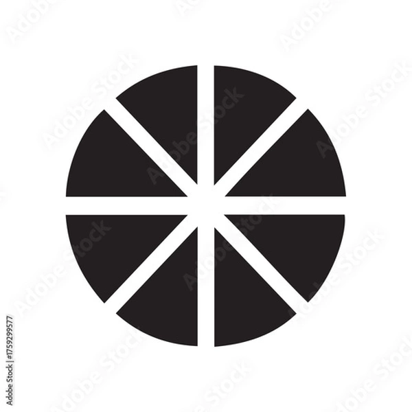 Obraz vector illustration of a pie chart