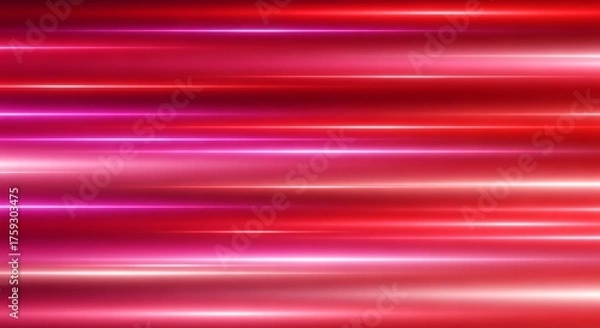 Obraz Dynamic abstract background with vibrant glowing red and pink light streaks for modern design projects