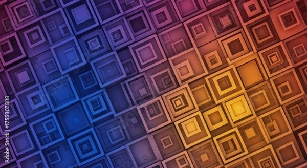 Fototapeta Geometric Square Pattern Gradient Abstract Background