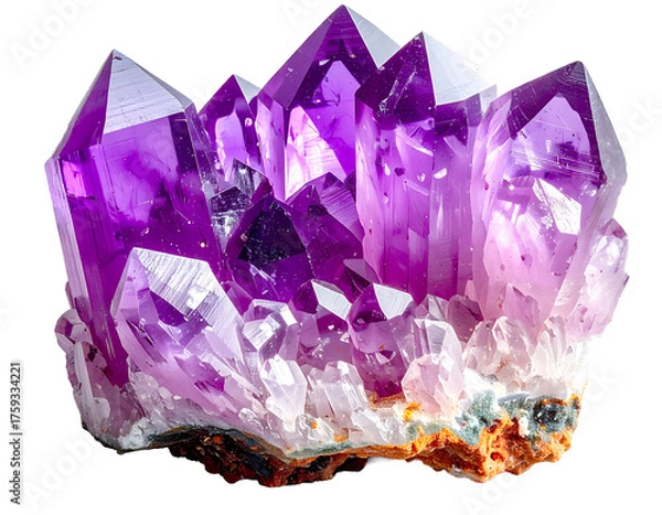 Obraz Raw Violet Gemstone PNG – High-Resolution Crystal for Energy and Wellness Themes