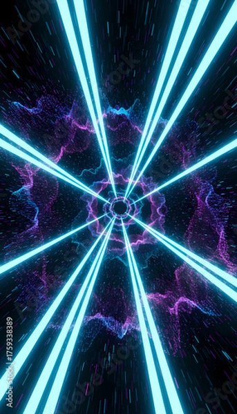 Obraz Blue Fractal Lines