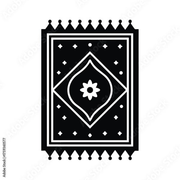 Fototapeta Arab Tapestry Rug Vector Illustration