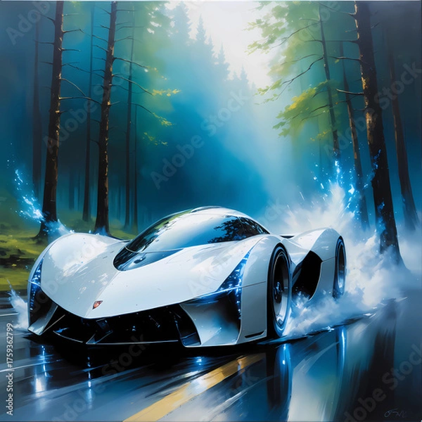 Fototapeta car in motion