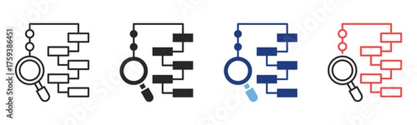 Fototapeta Pattern Recognition Icon Set With Multiple Styles Vector Illustration