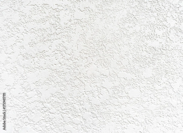 Fototapeta White cement wall texture background Wet plaster Rough surface Art background