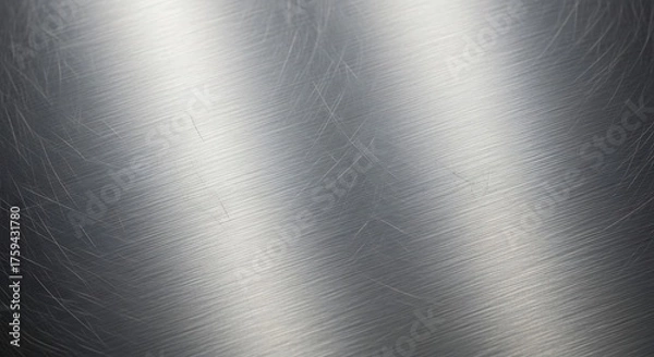 Obraz Brushed Metal Texture Background with Diagonal Light Streaks.