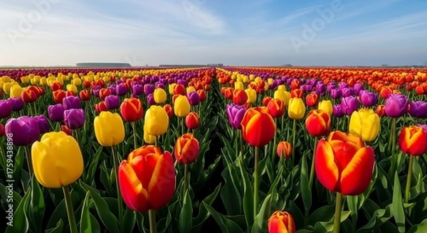 Obraz tulip field in spring