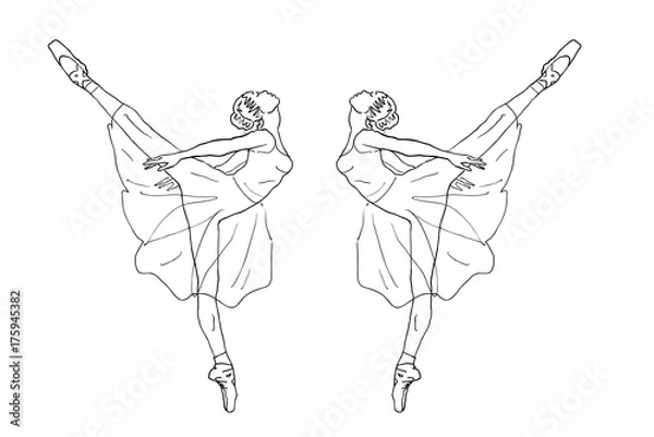 Obraz Ballet conceptual design for ballet and dance studio 