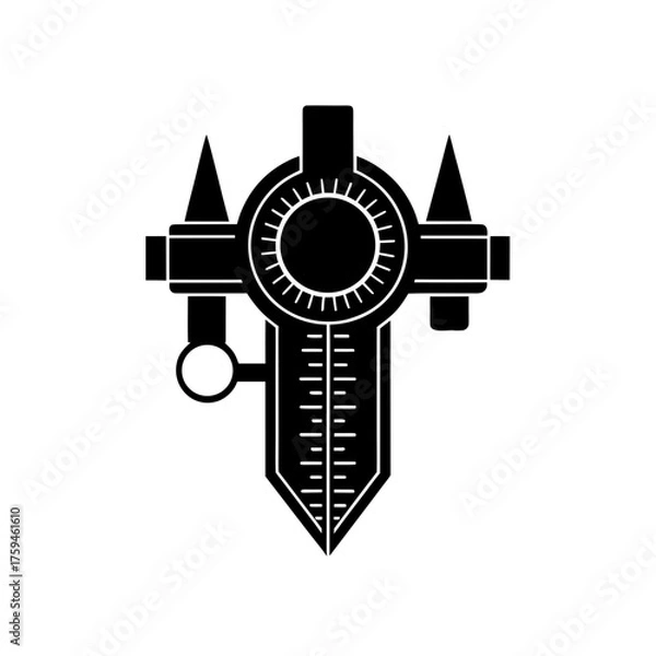 Obraz Illustration of a measuring tool on transparent background silhouette
