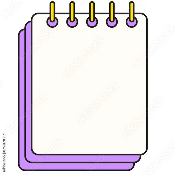 Obraz Stacked Spiral Notebook