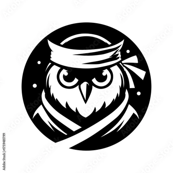 Fototapeta Ninja Owl Emblem