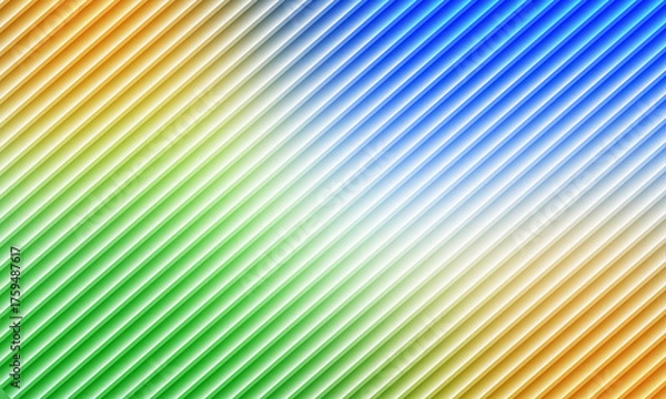 Fototapeta Vibrant Diagonal Gradient Stripes with Glossy Finish 