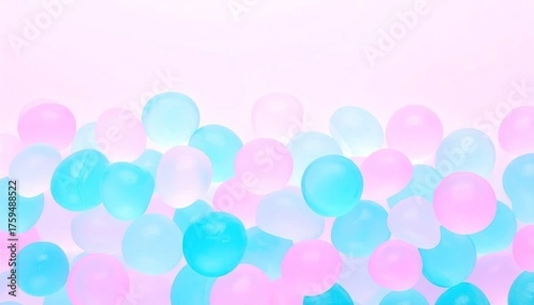 Fototapeta Pastel Pink And Blue Jelly Blob Gradient Mesh Background