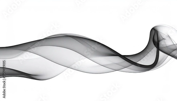 Obraz Abstract Gray Smoke Ribbon Corkscrew Design